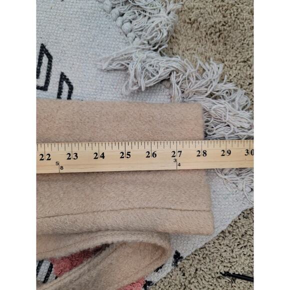 GUESS WOOL BLEND DOUBLE BREASTED CAMEL TAN PEA COAT, SZ SMALL - Picture 14 of 14